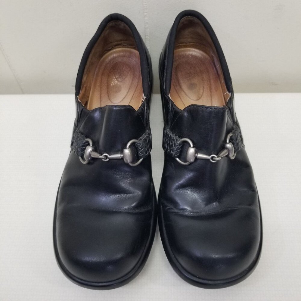 Ariat DEL MAR Clogs Horse Bit 8.5B Leather Comfort Slip On Chunky Y2K - Picture 2 of 8
